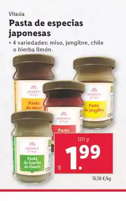 Lidl VITASIA Pasta de especias japonesas oferta