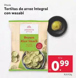 Lidl VITASIA Tortitas de arroz integral oferta