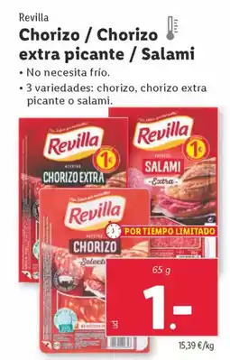 Lidl REVILLA Chorizo Chorizo extra picante Salami oferta
