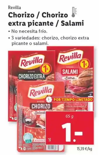 Lidl REVILLA Chorizo Chorizo extra picante Salami oferta