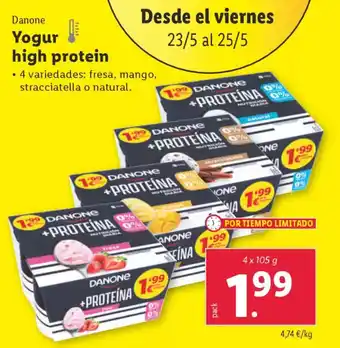 Lidl DANONE Yogur high protein oferta