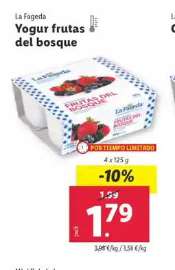 Lidl LA FAGEDA Yogur frutas del bosque oferta