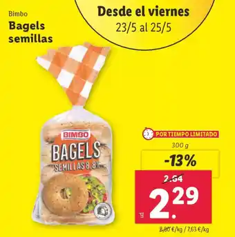 Lidl BIMBo Bagels semillas oferta