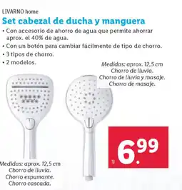 Lidl LIVARNO home Set cabezal de ducha y manguera oferta