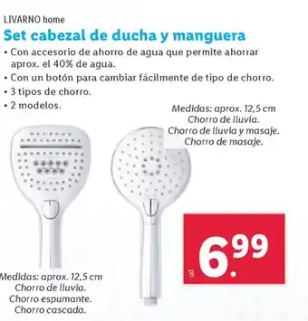 Lidl LIVARNO home Set cabezal de ducha y manguera oferta
