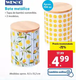 Lidl WENKO Bote metálico oferta