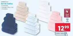 Lidl LIVARNO home Set de toallas oferta