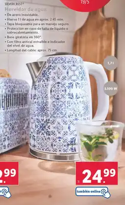 Lidl SILVERCREST Hervidor de agua oferta