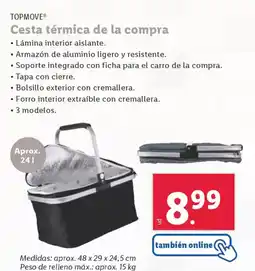 Lidl TOPMOVE Cesta térmica de la compra oferta