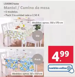 Lidl LIVARNO home Mantel/Camino de mesa oferta