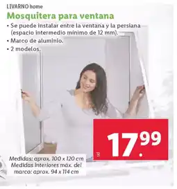 Lidl LIVARNO home Mosquitera para ventana oferta