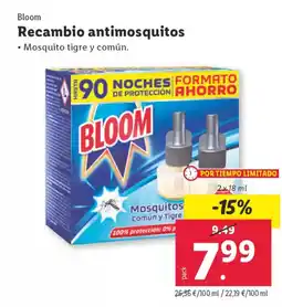 Lidl BLOOM Recambio antimosquitos oferta