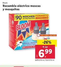 Lidl BLOOM Recambio eléctrico moscas y mosquitos oferta