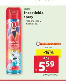Lidl BLOOM Insecticida spray oferta