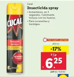 Lidl CUCAL Insecticida spray oferta