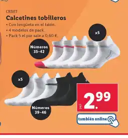 Lidl CRIVIT Calcetines tobilleros oferta