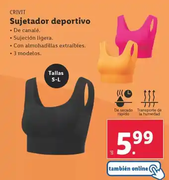 Lidl CRIVIT Sujetador deportivo oferta