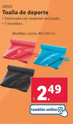 Lidl CRIVIT Toalla de deporte oferta