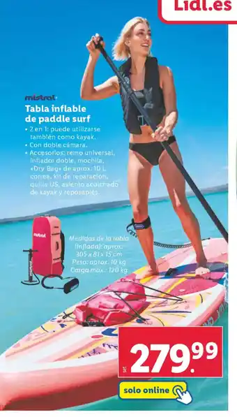 Lidl Tabla inflable de paddle surf oferta