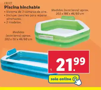 Lidl CRIVIT Piscina hinchable oferta