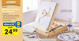 Lidl Maletín de pintura con caballete oferta