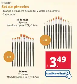Lidl Set de pinceles oferta