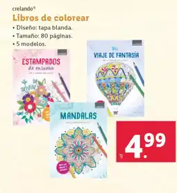 Lidl Libros de colorear oferta