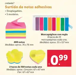 Lidl Surtido de notas adhesivas oferta