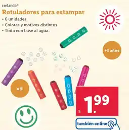 Lidl Rotuladores para estampar oferta