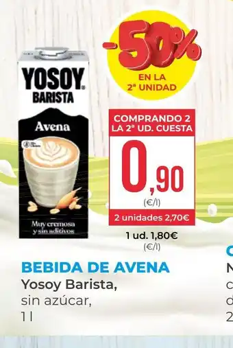 SPAR Gran Canaria YOSOY BARISTA Bebida de avena oferta