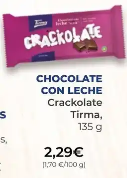 SPAR Gran Canaria CRACKOLATE TIRMA Chocolate con leche oferta