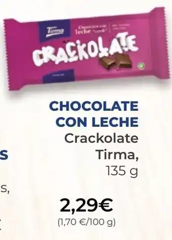 SPAR Gran Canaria CRACKOLATE TIRMA Chocolate con leche oferta