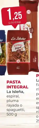 SPAR Gran Canaria LA ISLENA Pasta integral oferta