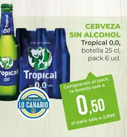 SPAR Gran Canaria TROPICAL 0,0 Cerveza sin alcohol oferta