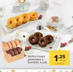 Autoservicios Familia Berlina hoops glaseadas o bombón, 4 uds oferta
