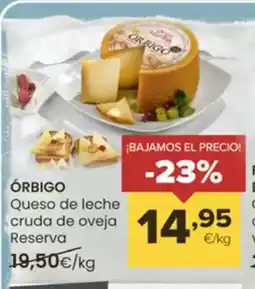Autoservicios Familia ÓRBIGO Queso de leche cruda de oveja oferta