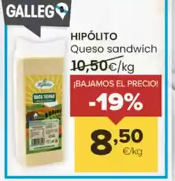 Autoservicios Familia HIPÓLITO Queso sandwich oferta