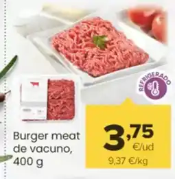Autoservicios Familia Burger meat de vacuno oferta