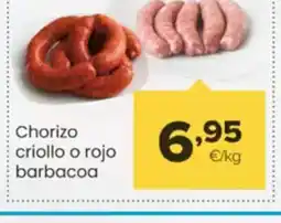 Autoservicios Familia Chorizo criollo o rojo barbacoa oferta