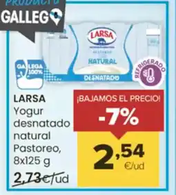 Autoservicios Familia LARSA Yogur desnatado natural oferta