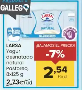 Autoservicios Familia LARSA Yogur desnatado natural oferta