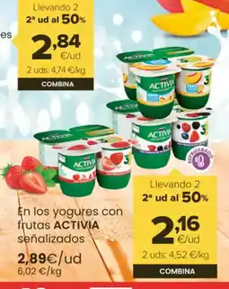 Autoservicios Familia ACTIVIA En los yogures con frutas oferta