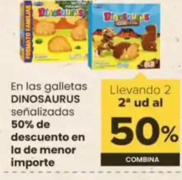 Autoservicios Familia DINOSAURUS En las galletas señalizadas oferta