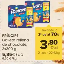 Autoservicios Familia PRÍNCIPE Galleta rellena de chocolate oferta