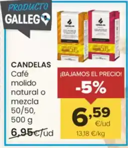 Autoservicios Familia CANDELAS Café molido natural o mezcla oferta