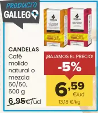 Autoservicios Familia CANDELAS Café molido natural o mezcla oferta