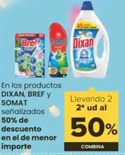 Autoservicios Familia DIXAN BREF Y SOMAT En los productos oferta