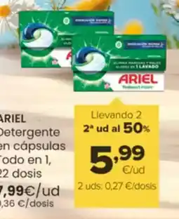 Autoservicios Familia ARIEL Detergente en cápsulas Todo en 1 oferta