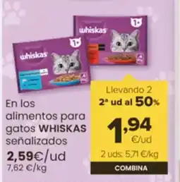 Autoservicios Familia WHISKAS En los alimentos para gatos oferta