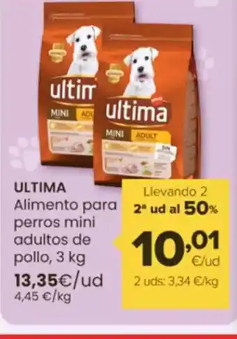 Autoservicios Familia ULTIMA Alimento para perros mini adultos de pollo oferta